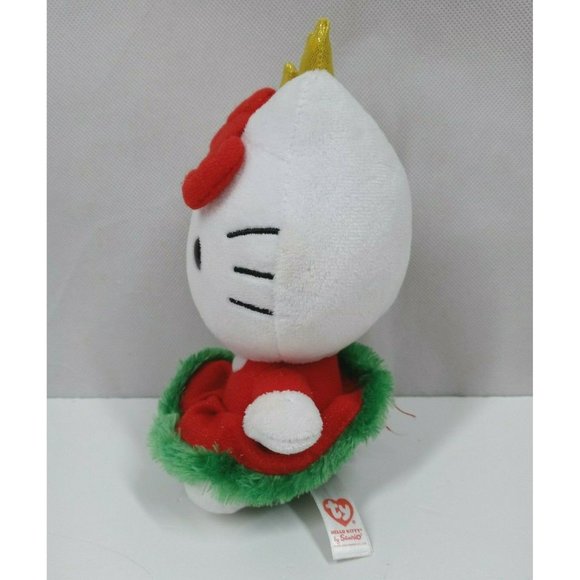 2014 Ty Sanrio Hello Kitty Christmas Reindeer 6" Plush Doll - Picture 4 of 6